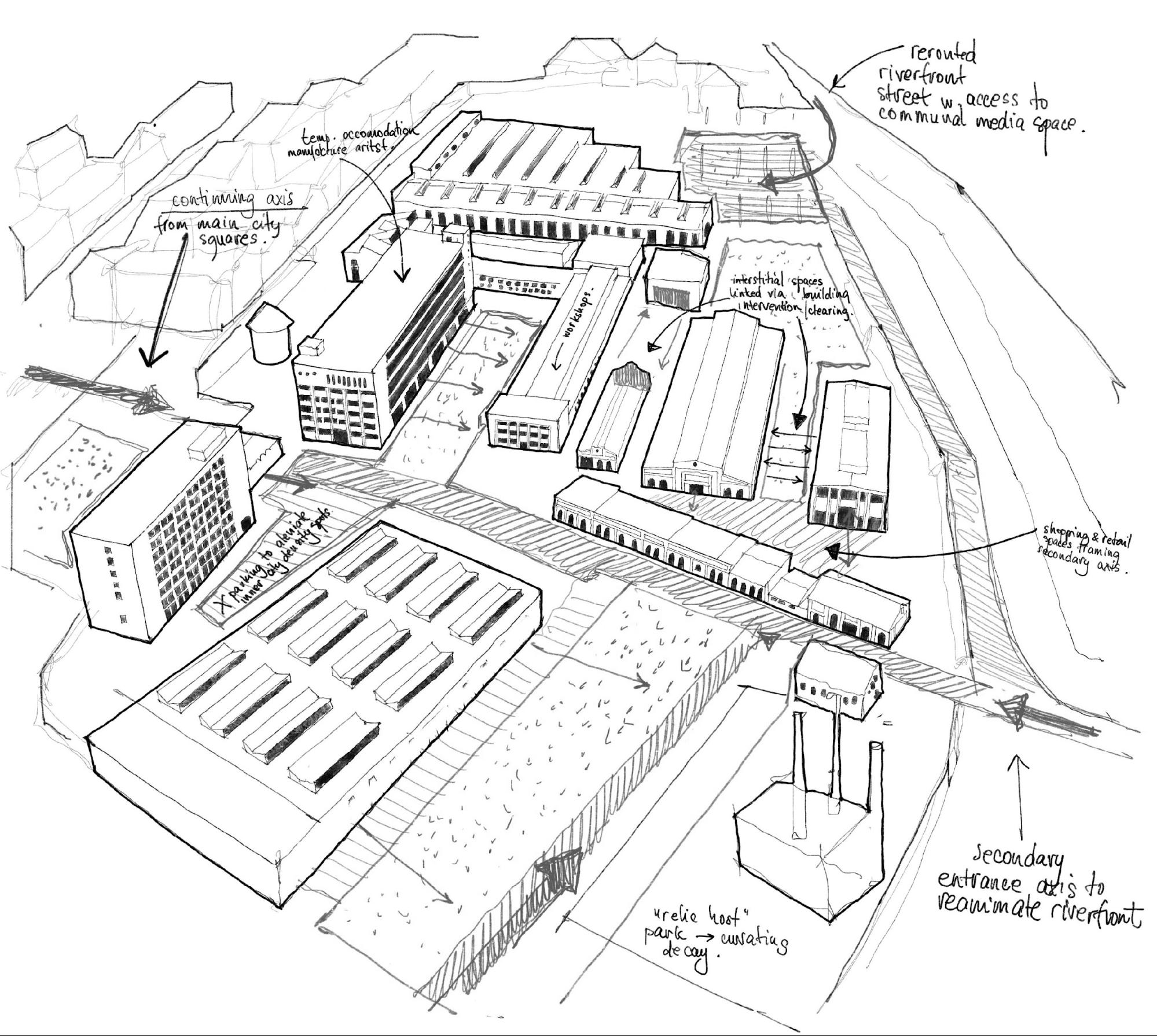 Main elements of the site documented while walking the terrain.